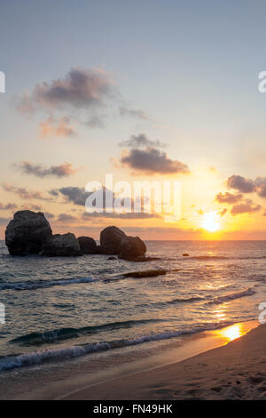 Koggala Beach bei Sonnenuntergang, Southest in Galle, Sri Lanka Stockfoto