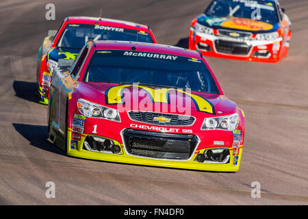 Avondale, AZ, USA. 12. März 2016. Avondale, AZ - 12. März 2016: Jamie McMurray (1) braucht, um die Strecke für den guten Sam-500 auf dem Phoenix International Raceway in Avondale, AZ © Csm/Alamy Live-Nachrichten Stockfoto