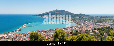 Panoramablick auf Zante Stadt, Hauptstadt von Zakynthos, Griechenland Stockfoto