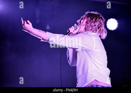 BILBAO, Spanien - NOV 01: The Orwells (Band) live-Musik-Show in Bime Festival am 1. November 2014 in Bilbao, Spanien. Stockfoto