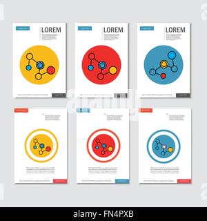 Abstrakte geometrische Gitter, DNA-Moleküle auf derselben Kette gesetzt. Schöner Satz von molekularen Gitter. Zusammengesetzte molekula in Abbildung. Vektor-Komposition für design Stock Vektor