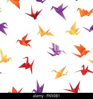 nahtlose Papierhintergrund Vogel Stock Vektor