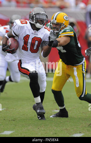 Tampa, FL, USA. 28. Sep, 2008. Tampa, Florida, 28. September 2008: Tampa Bay Buccaneers Wide Receiver Dexter Jackson (10) in Aktion gegen die Green Bay Packers im Raymond James Stadium. © Scott A. Miller/ZUMA Draht/Alamy Live-Nachrichten Stockfoto