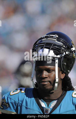 Jacksonville, Fla, USA. 23. November 2008. Jacksonville Jaguars defensive Back Reggie Nelson (25) während die Jaguare Spiel gegen die Minnesota Vikings in Jacksonville Municipal Stadium am 23. November 2008 in Jacksonville, Florida ZUMA Press/Scott A. Miller © Scott A. Miller/ZUMA Draht/Alamy Live News Stockfoto