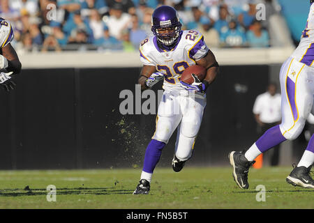 23. November 2008 - Jacksonville, Fla, USA - Minnesota Vikings Runningback Chester Taylor (29) während die Wikinger-Spiel gegen die Jacksonville Jaguars in Jacksonville Municipal Stadium am 23. November 2008 in Jacksonville, Florida                       ZUMA Press/Scott A. Miller (Kredit-Bild: © Scott A. Miller über ZUMA Draht) Stockfoto