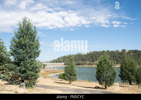 Quipolly Damm, Bereitstellung von Wasser für Kleinstadt Werris Creek. nördlichen NSW Australia Stockfoto