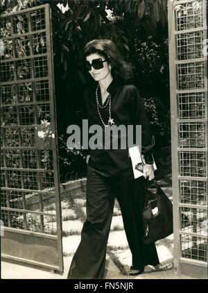 1973 - Jacqueline Kennedy Onassis Griechenland © Keystone Bilder USA/ZUMAPRESS.com/Alamy Live-Nachrichten Stockfoto