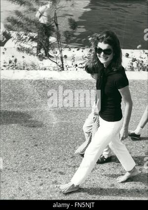 1973 - Jacqueline Kennedy Onassis Griechenland © Keystone Bilder USA/ZUMAPRESS.com/Alamy Live-Nachrichten Stockfoto