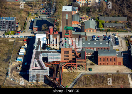 Luftaufnahme, Pakt, Baustelle auf Zollverein Schacht 1/2/8, Essen Katerberg, World Heritage Site, Essen, Ruhr, Stockfoto