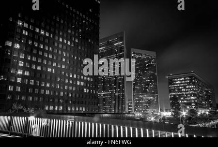 Fußgängerbrücke, Century City, CA Stockfoto