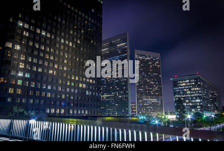 Fußgängerbrücke, Century City, CA Stockfoto