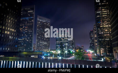 Fußgängerbrücke, Century City, CA Stockfoto