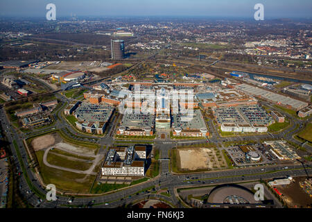 Luftaufnahme, Centro Oberhausen, Shopping-Center, eines der größten Einkaufszentren in Europa, Einkaufszentrum, Oberhausen, Stockfoto