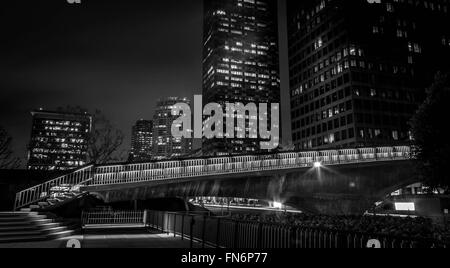 Fußgängerbrücke, Century City, CA Stockfoto