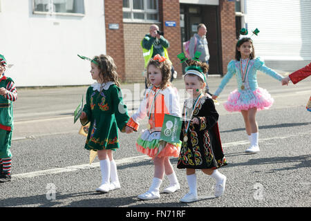 Birmingham, England 13. März 2016. St. Patricks Day feiern am Sonntag vor dem eigentlichen Termin 17. März. Bildnachweis: Terry Mason / Alamy Live News Stockfoto