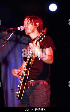 Elliott Smith beim Glastonbury Festival 2000, Somerset, England, Großbritannien. Stockfoto