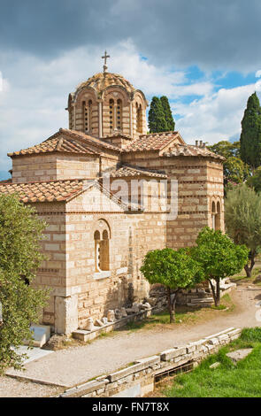 Athen - die byzantinische Kirche von Agioi Apostoloi in Ancient Agora. Stockfoto