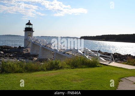 Marshall Point Lighthouse, Maine Stockfoto