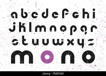 Satz von stilisierten, Alphabet Buchstaben über Grunge Hintergrund. Vektor-zeitgenössische, Fett Schriftart. Fashion magazine, moderne Chara Stock Vektor