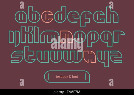 Satz von isolierten, stilvolle Alphabet Buchstaben. Vektor-Font Schriftgestaltung. moderne Plakat Schriftzug Symbole. linear, zeitgenössische typesett Stock Vektor