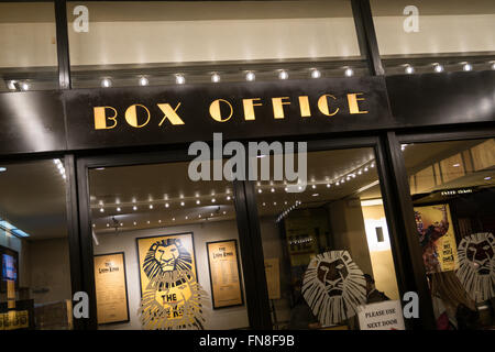 Der König der Löwen-Box-Office am Minskoff Theater, NYC Stockfoto