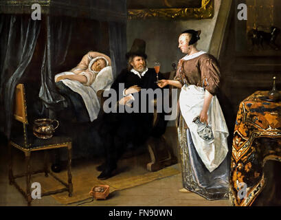 Jan Steen, der Arztbesuch 1660-1662 Jan Steen 1626 - 1679 Niederlande Niederlande Stockfoto