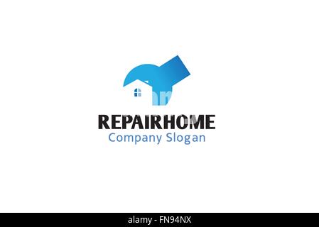 Hausreparatur Logo Vektor Symbol Design Illustration Stock Vektor