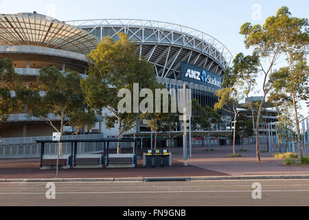 Das berühmte ANZ Stadium in Sydney, Australien. Stockfoto