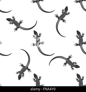 Nahtlose Muster mit Eidechsen Stock Vektor