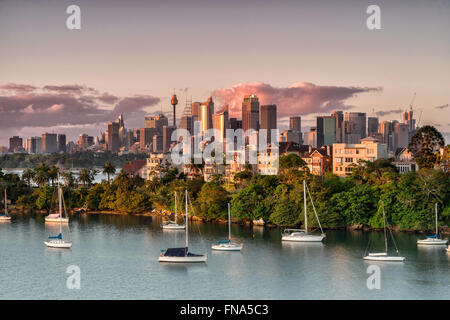 Blick über Cremorne von Mosman Bay Stockfoto