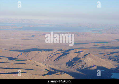 Ansicht von Huayna Potosí in den Altiplano und Titicacasee, Bolivien Stockfoto