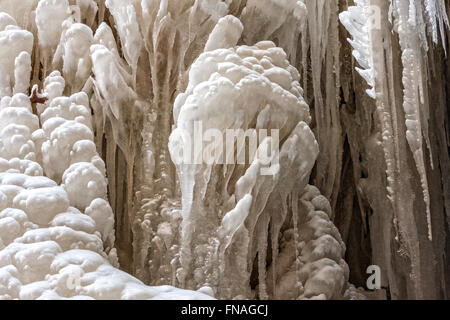 Gefrorenen Wasserfall Stockfoto