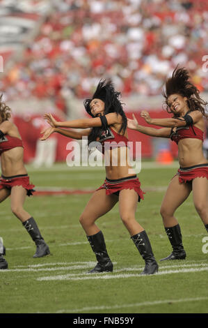 30. Dezember 2007 - Tampa, Florida, USA - 30. Dezember 2007; Tampa, FL, USA; Tampa Bay Buccaneers Cheerleader während der Bucs-Spiel gegen die Carolina Panthers im Raymond James Stadium.                        ZUMA Press/Scott A. Miller... ZUMA Press/Scott A. Miller (Kredit-Bild: © Scott A. Miller über ZUMA Draht) Stockfoto