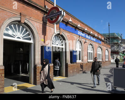 Stepney Green u-Bahnstation Stockfoto