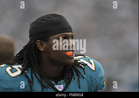 Jacksonville, Florida, USA. 23. Dezember 2007. Jacksonville Jaguars defensive zurück Reggie Nelson (25), während die Jags 49-11 über die Oakland Raiders an Jacksonville Municipal Stadium am 23. Dezember 2007 in Jacksonville, Florida zu gewinnen. ZUMA Press/Scott A. Miller © Scott A. Miller/ZUMA Draht/Alamy Live-Nachrichten Stockfoto