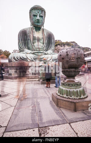 Amida Buddha Kotoku-im buddhistischen Tempel, Kamakura, Präfektur Kanagawa, Japan Stockfoto