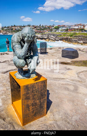 Skulptur von Sea 2015, jährliche Open-Air-Kunstausstellung entlang der Spaziergang entlang der Küste zwischen Bondi und Tamarama, Sydney, Australien Stockfoto