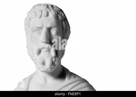 Sophokles (496-406 v. Chr.) war eine antike griechische Tragiker der klassischen Ära. Weisse Marmorbüste von ihm Stockfoto