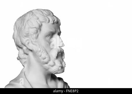 Sophokles (496-406 v. Chr.) war eine antike griechische Tragiker der klassischen Ära. Weisse Marmorbüste von ihm Stockfoto