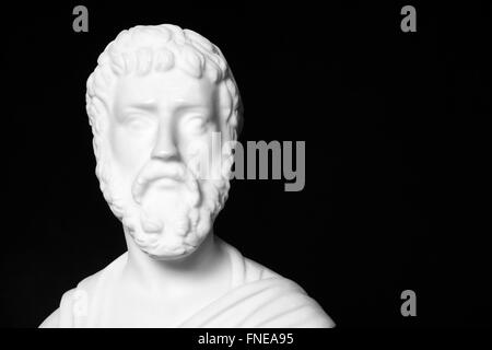 Sophokles (496-406 v. Chr.) war eine antike griechische Tragiker der klassischen Ära. Weisse Marmorbüste von ihm Stockfoto