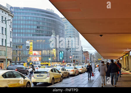 Straßenansicht in grauen Tag in Berlin am 22. Dezember 2014 Stockfoto