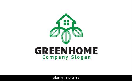 Green Home Design Illustration Stock Vektor