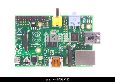 Raspberry Pi Modell B Rev2. Stockfoto