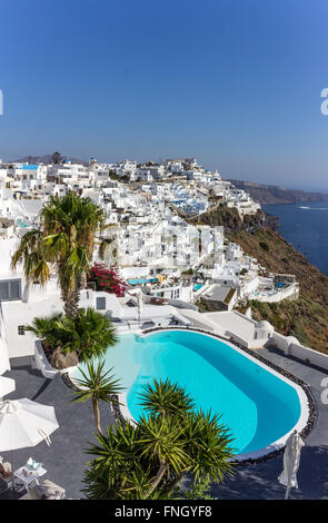 Griechenland, Kykladen, Santorini Insel, Fira, Stadtbild Stockfoto