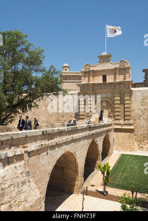 Mdina Gatter in Malta. Ort, wo ein paar von Game of Thrones hat gefilmt worden Stockfoto