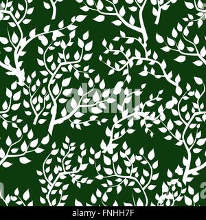 Nahtlose Hintergrund mit Baum Blätter Stock Vektor
