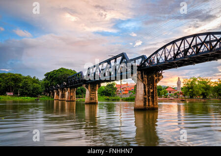 Kanchanaburi (Thailand), die Brücke am River Kwai Stockfoto