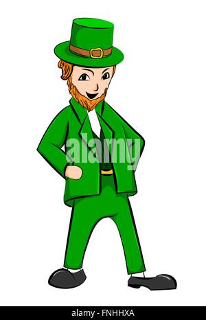 Kobold-St Patricks Day-Cartoon-Figur Stock Vektor