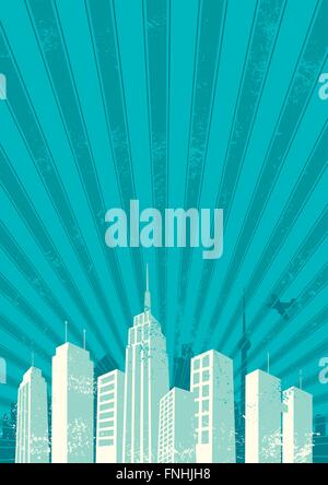 Vintage Stadt Hintergrund. Stock Vektor