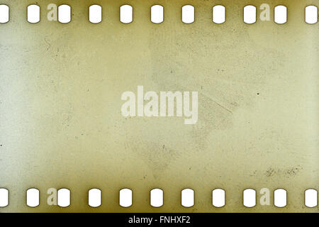 Leere gelbe lebendige laut Film Strip Textur Hintergrund Stockfoto